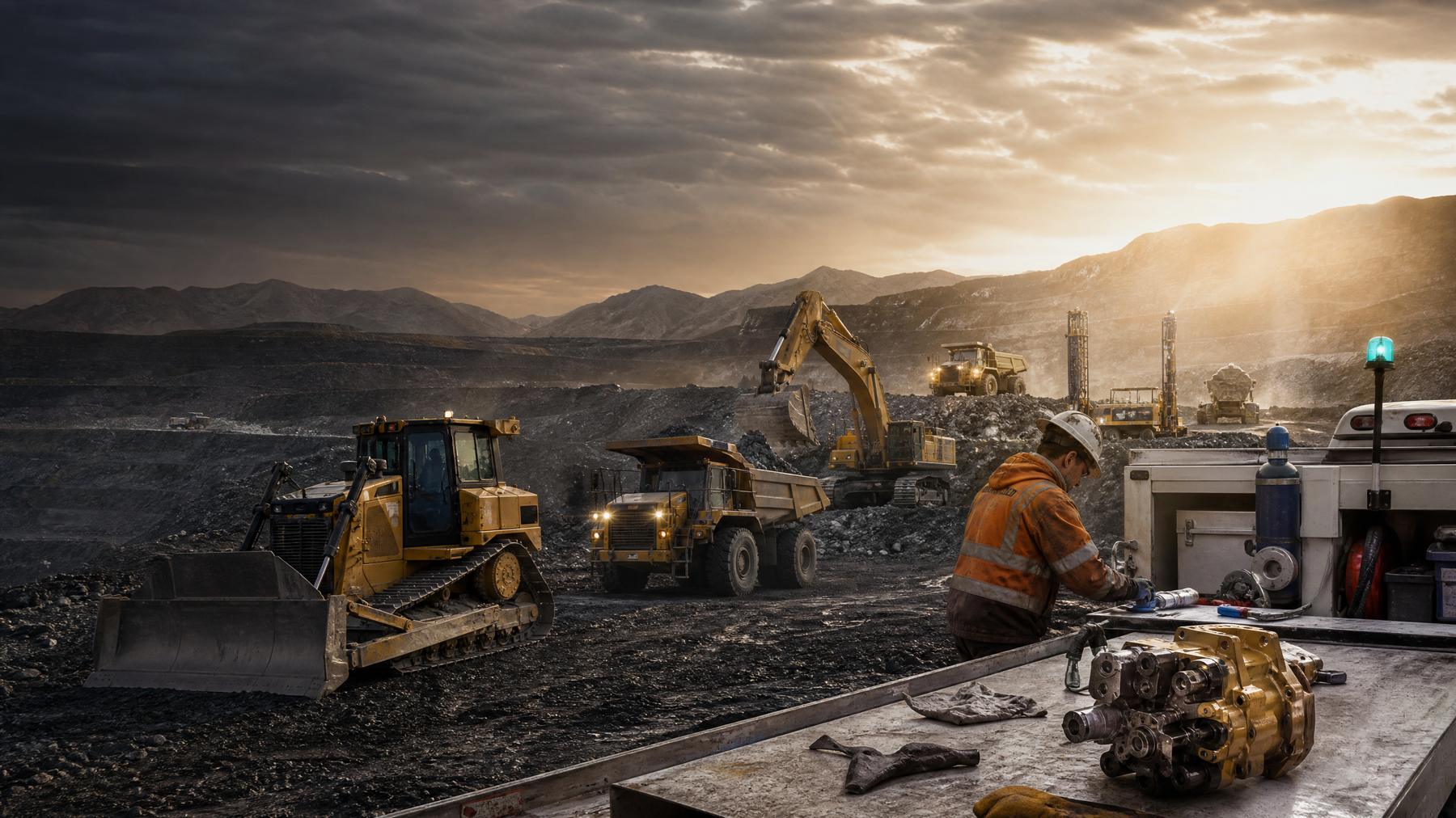 Mining hydraulic site